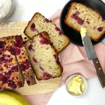 Banana & Raspberry Bread